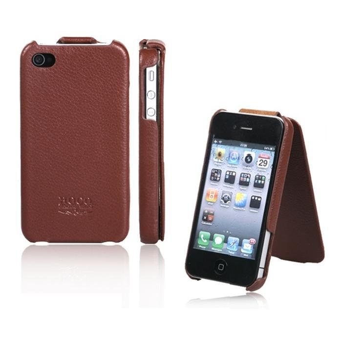 Луксозен калъф от естествена кожа за iPhone 4/4S - Hoco Leather Full Protective Case (кафяв) | JAR Computers Луксозен калъф от естествена кожа за iPhone 4/4S - Hoco Leather Full Protective Case (кафяв)