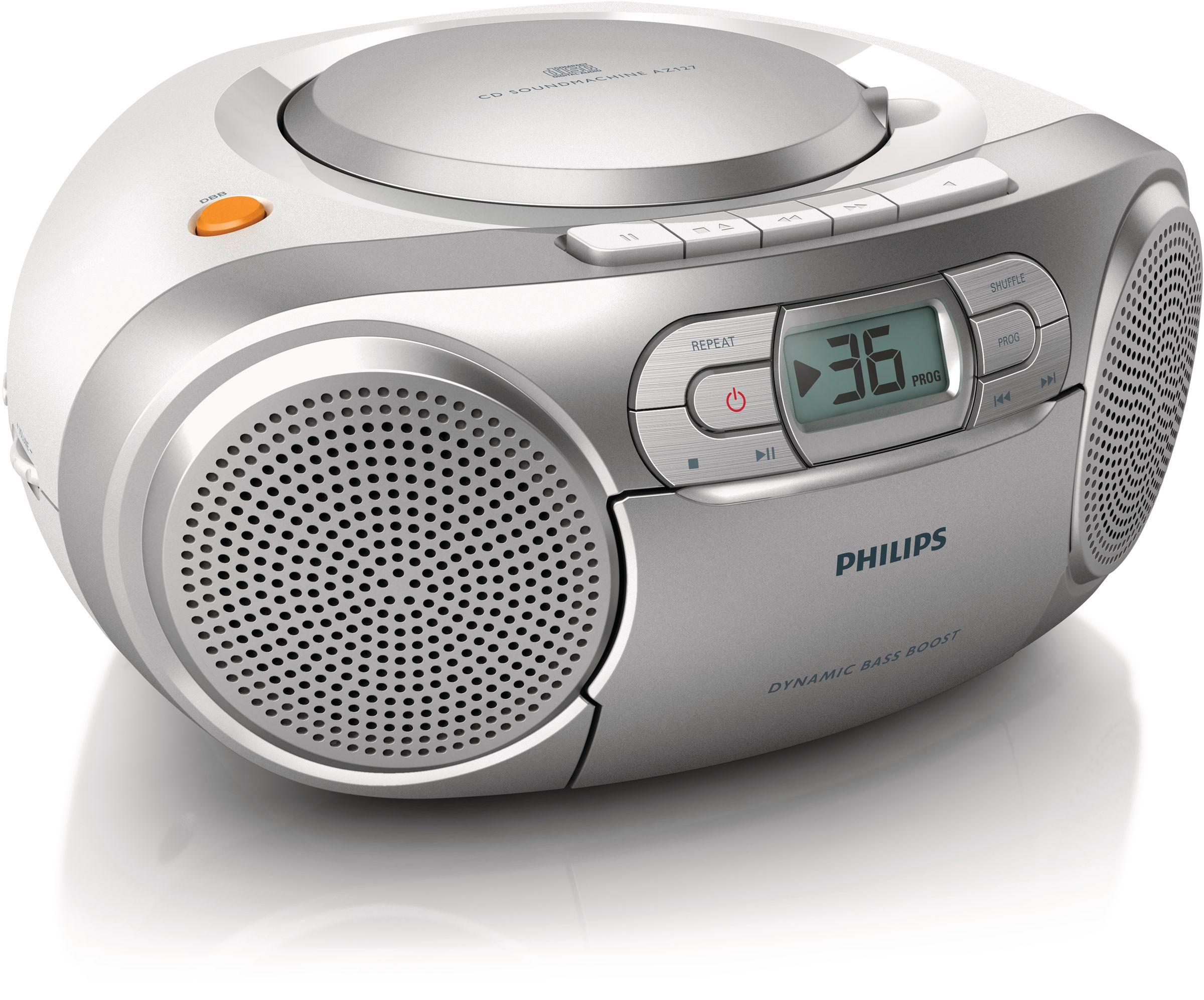 Philips AZ127/05 CD плейър Сребърен Портативен CD плейър | JAR Computers Philips AZ127/05 CD плейър Сребърен Портативен CD плейър