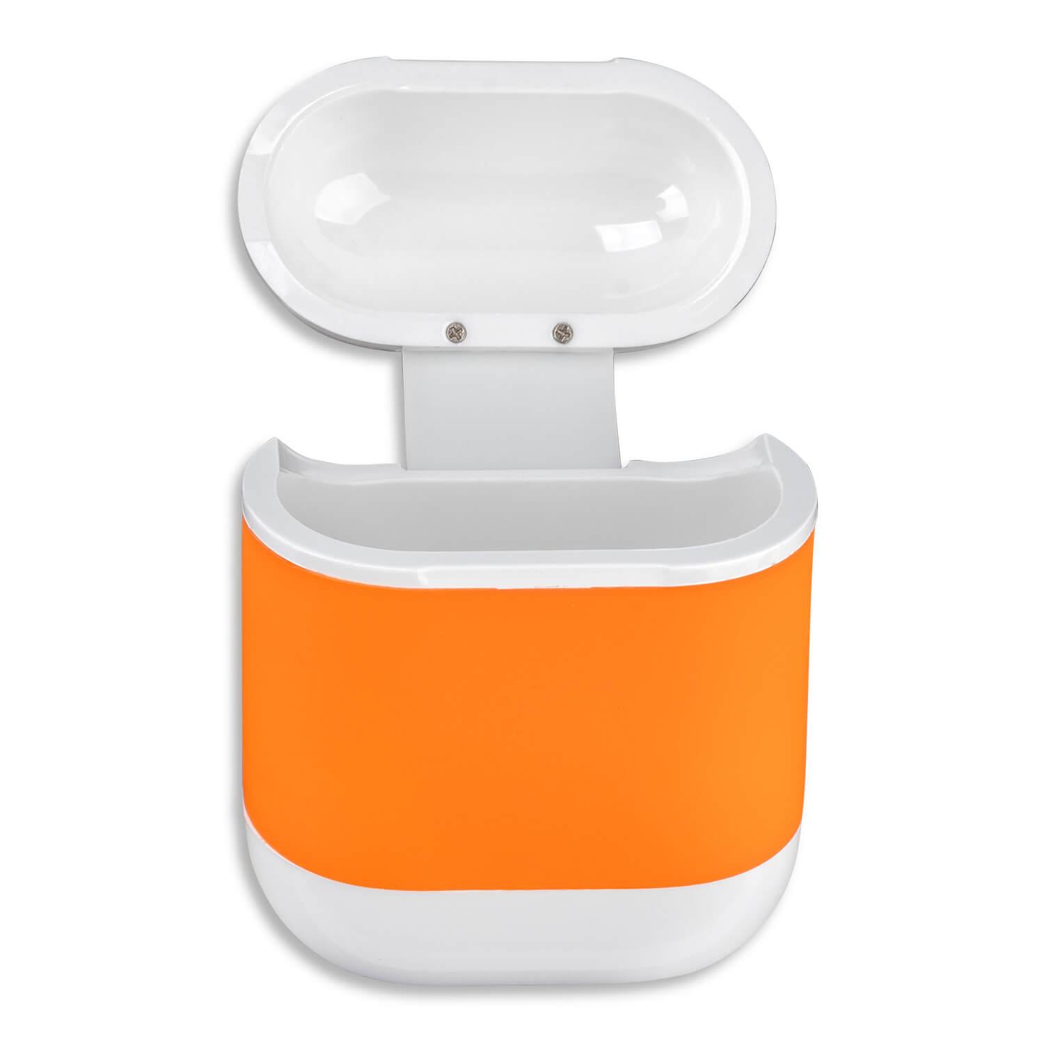 Предпазен калъф за безжично зареждане за Apple Airpods - 4smarts Wireless Charging Case (бял-оранжев) | JAR Computers Предпазен калъф за безжично зареждане за Apple Airpods - 4smarts Wireless Charging Case (бял-оранжев)