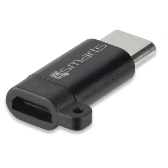 4smarts Adapter MicroUSB to USB-C - USB-C адаптер за устройства с USB-C порт (черен) | JAR Computers 4smarts Adapter MicroUSB to USB-C - USB-C адаптер за устройства с USB-C порт (черен)