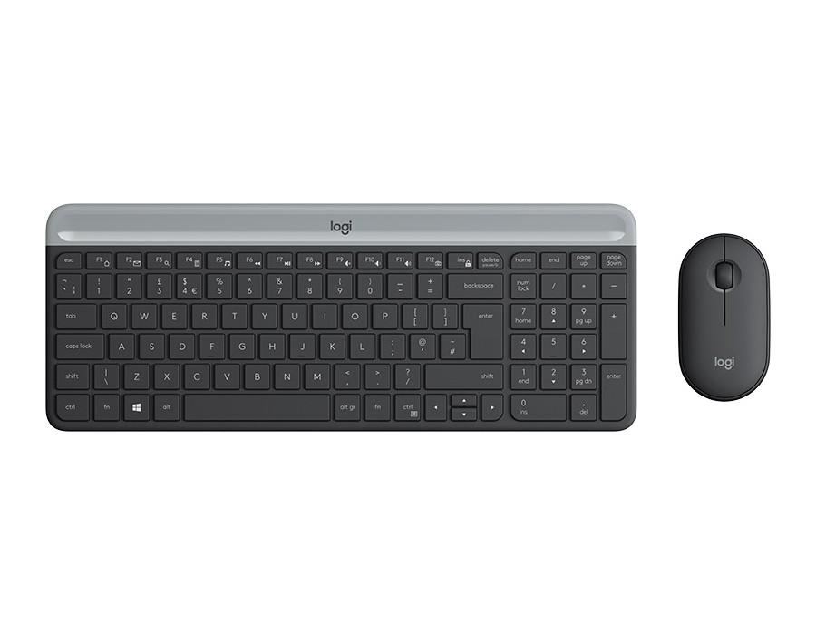 Безжичен комплект клавиатура и мишка Logitech, MK470, USB, графитена | JAR Computers Безжичен комплект клавиатура и мишка Logitech, MK470, USB, графитена