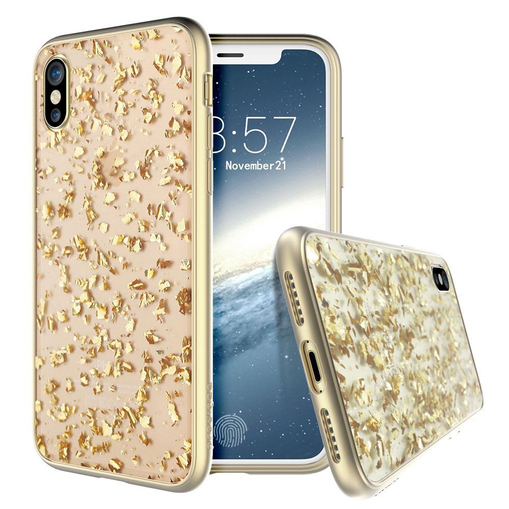 Хибриден кейс с висока степен на защита за iPhone XS, iPhone X - Prodigee Treasure Case (златист) | JAR Computers Хибриден кейс с висока степен на защита за iPhone XS, iPhone X - Prodigee Treasure Case (златист)