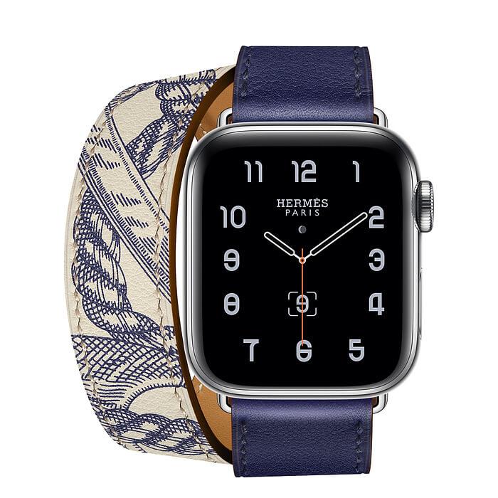Умен часовник от Apple - Apple Watch Hermès Series 5, 40mm Encre/Béton Stainless Steel Case with Double Tour, GPS + Cellular | JAR Computers Умен часовник от Apple - Apple Watch Hermès Series 5, 40mm Encre/Béton Stainless Steel Case with Double Tour, GPS + Cellular