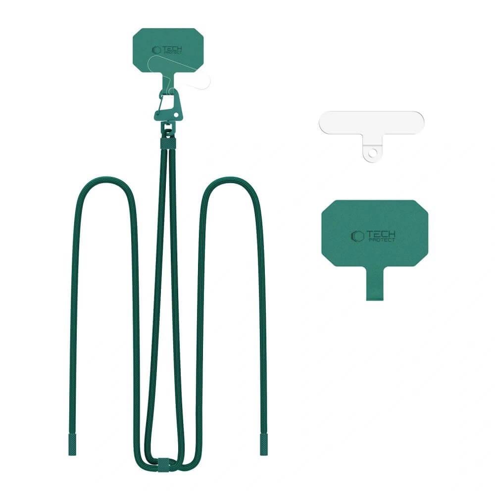 Универсална връзка за носене през врата за смартфони - Tech-Protect C5S Rope Universal Necklace Phone Lanyard (зелен) | JAR Computers Универсална връзка за носене през врата за смартфони - Tech-Protect C5S Rope Universal Necklace Phone Lanyard (зелен)