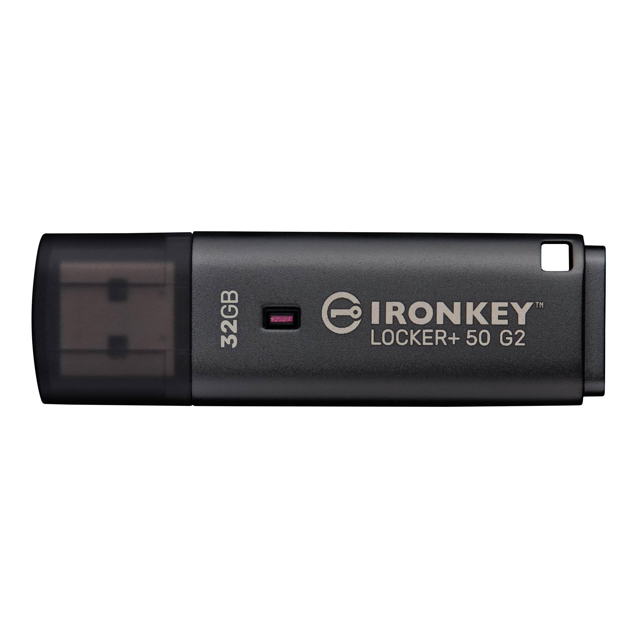 USB памет KINGSTON IronKey Locker+ 50 G2 - 32GB, XTS-AES 256-bit