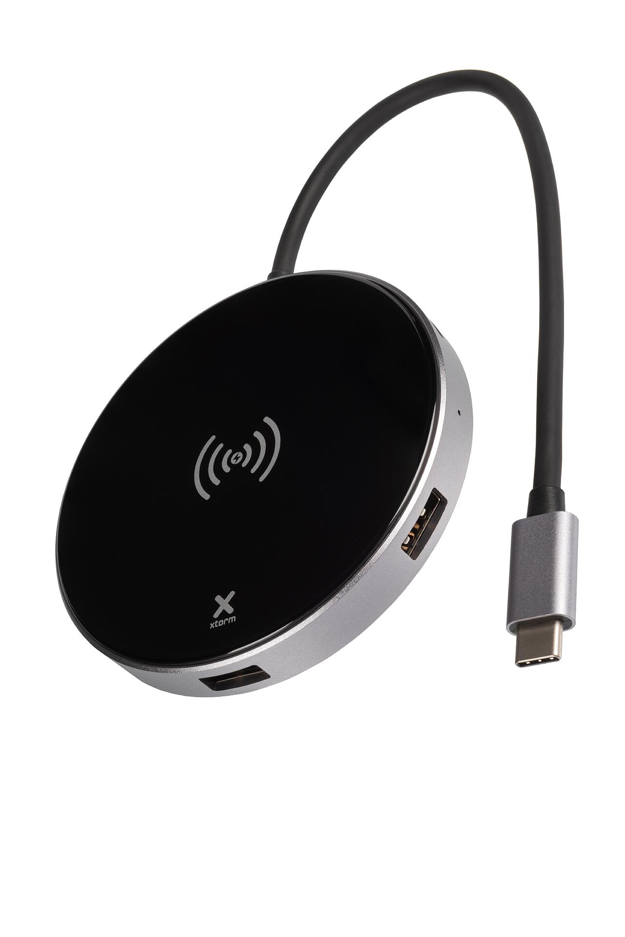 Xtorm USB-C HUB 6 в 1 с безжично зареждане | JAR Computers Xtorm USB-C HUB 6 в 1 с безжично зареждане