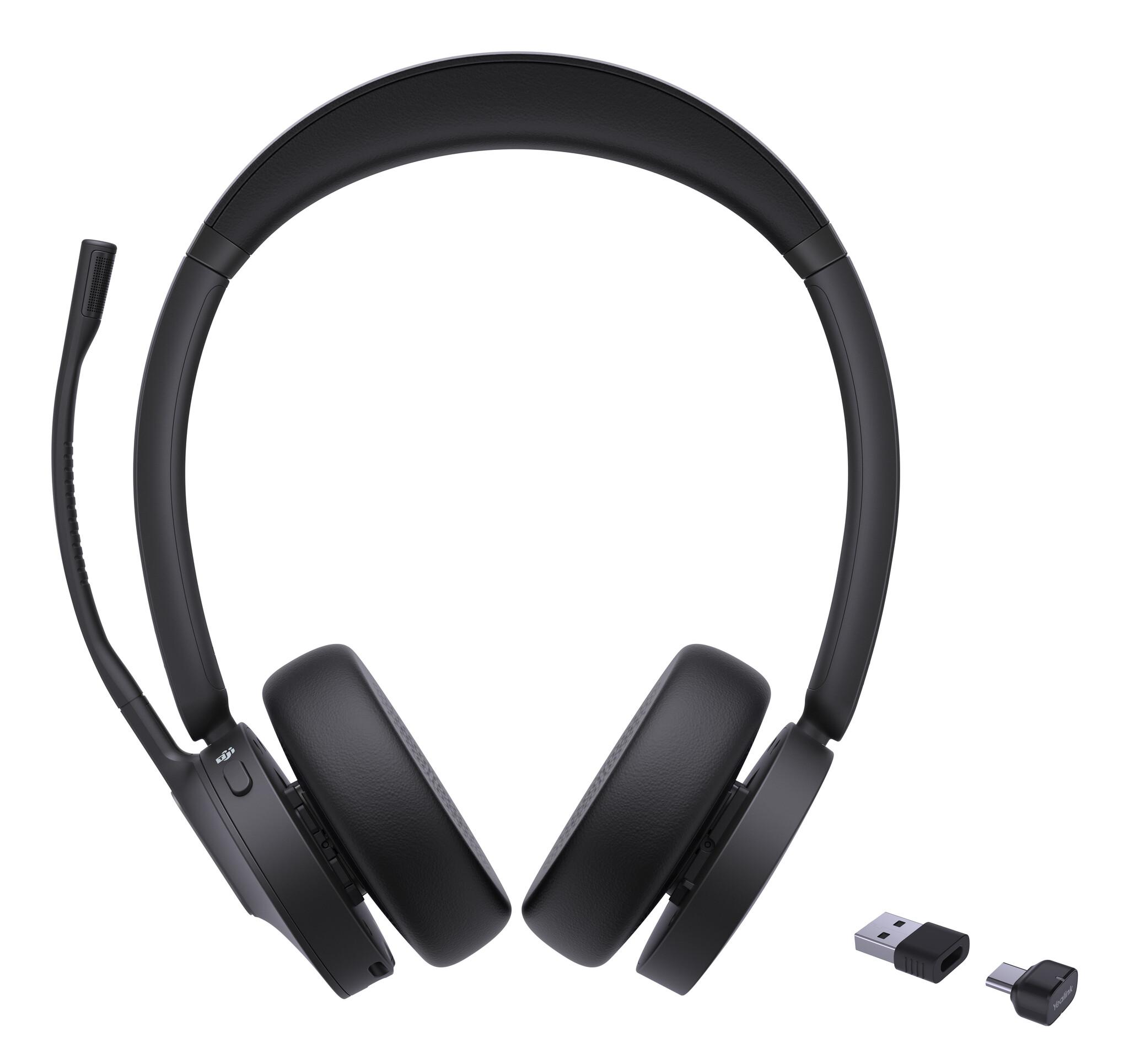 Yealink BH70 Dual Teams USB-C/A Headset Слушалки Безжичен Лента за глава Офис/Център за обаждания USB Type-C / USB Type-A Bluetooth Черен