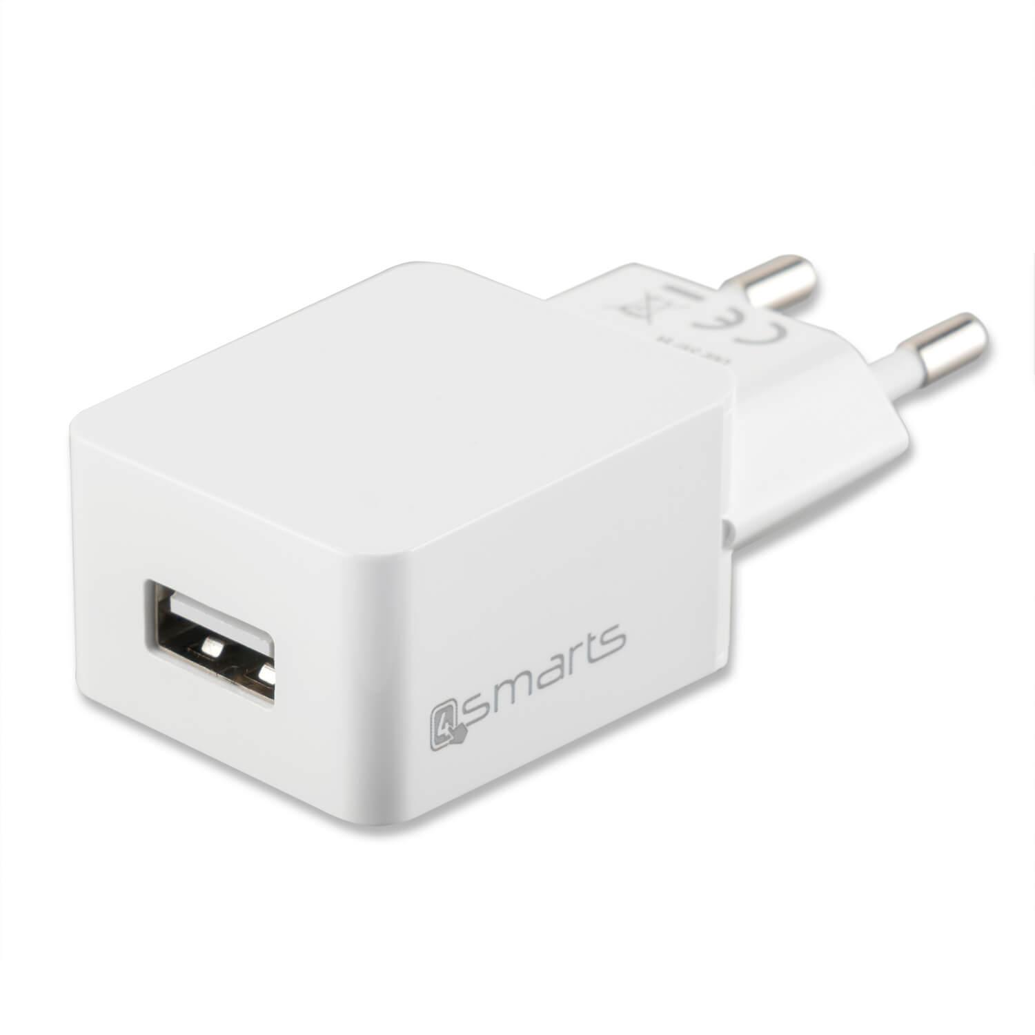 Захранване за ел. мрежа 1A с USB изход - 4smarts Wall Charger VoltPlug 5W (бял) | JAR Computers Захранване за ел. мрежа 1A с USB изход - 4smarts Wall Charger VoltPlug 5W (бял)