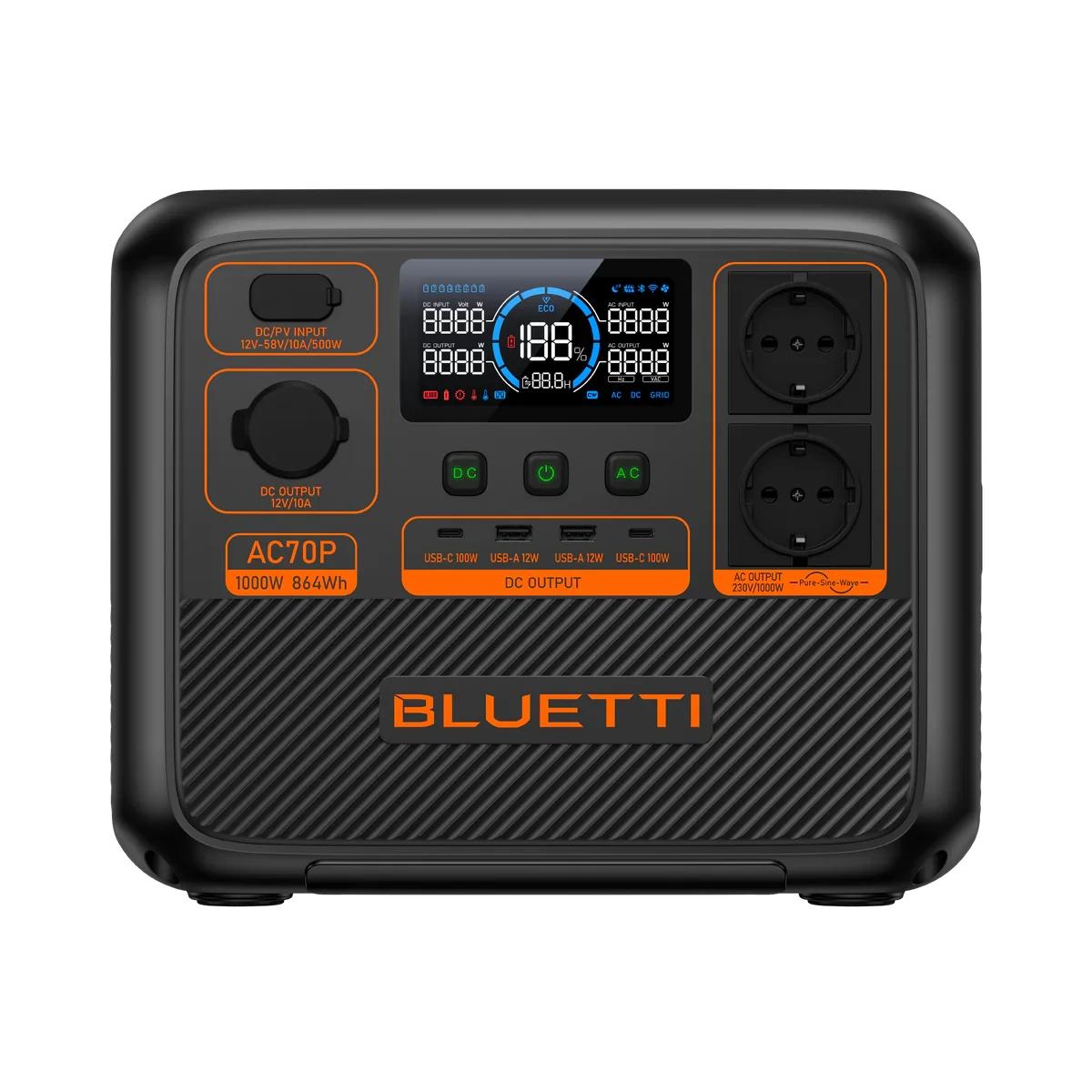 Bluetti Преносима електростанция Portable Power Station AC70P - Premium 80 | JAR Computers Bluetti Преносима електростанция Portable Power Station AC70P - Premium 80