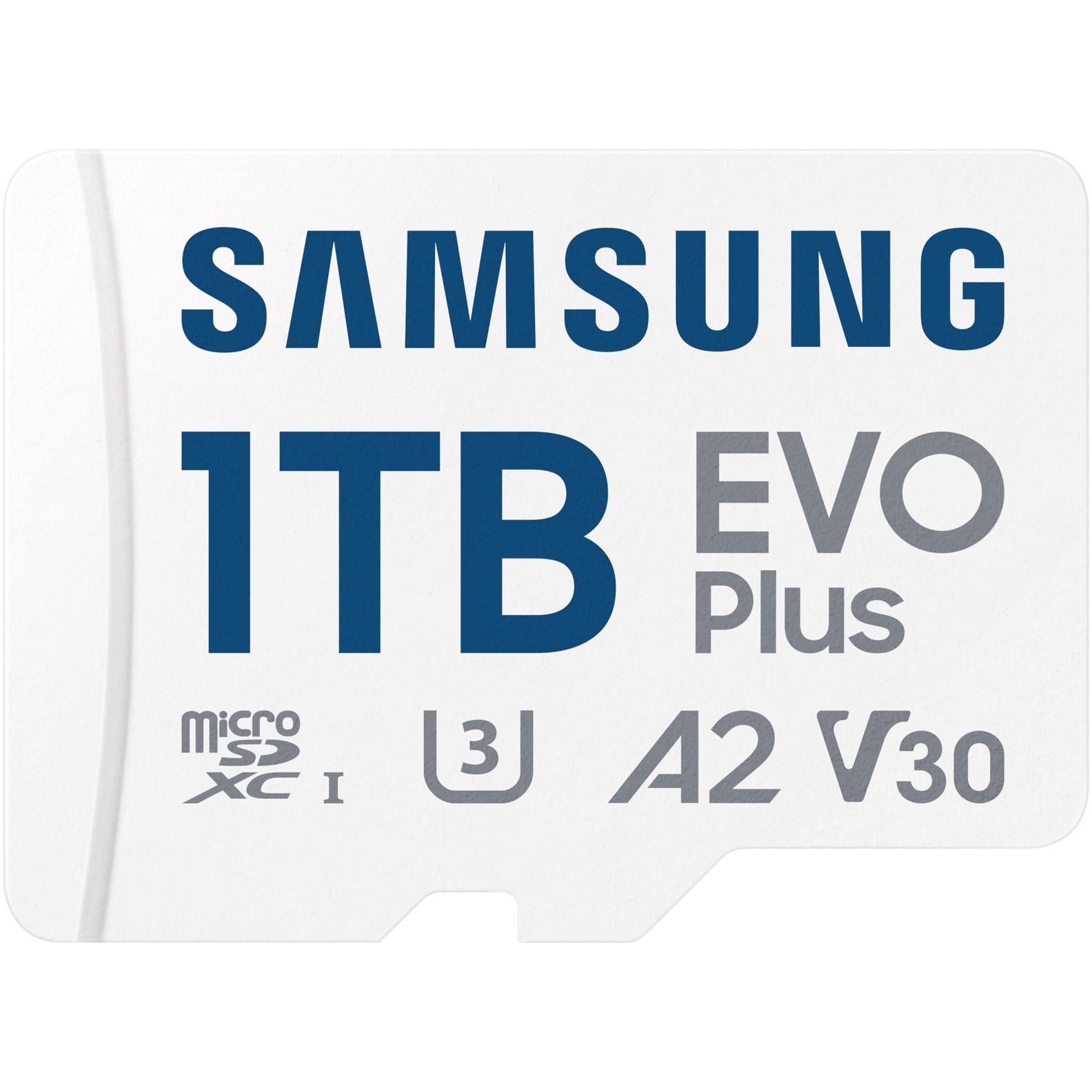 CARD 1TB Samsung EVO PLUS microSDXC UHS-I U3 inkl. SD Adapter - (К) - MB-MC1T0SA/EU | JAR Computers CARD 1TB Samsung EVO PLUS microSDXC UHS-I U3 inkl. SD Adapter - (К) - MB-MC1T0SA/EU