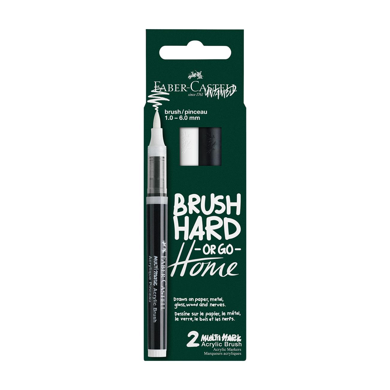 Faber-Castell Маркер-четка Multimark, акрилен, бял и черен