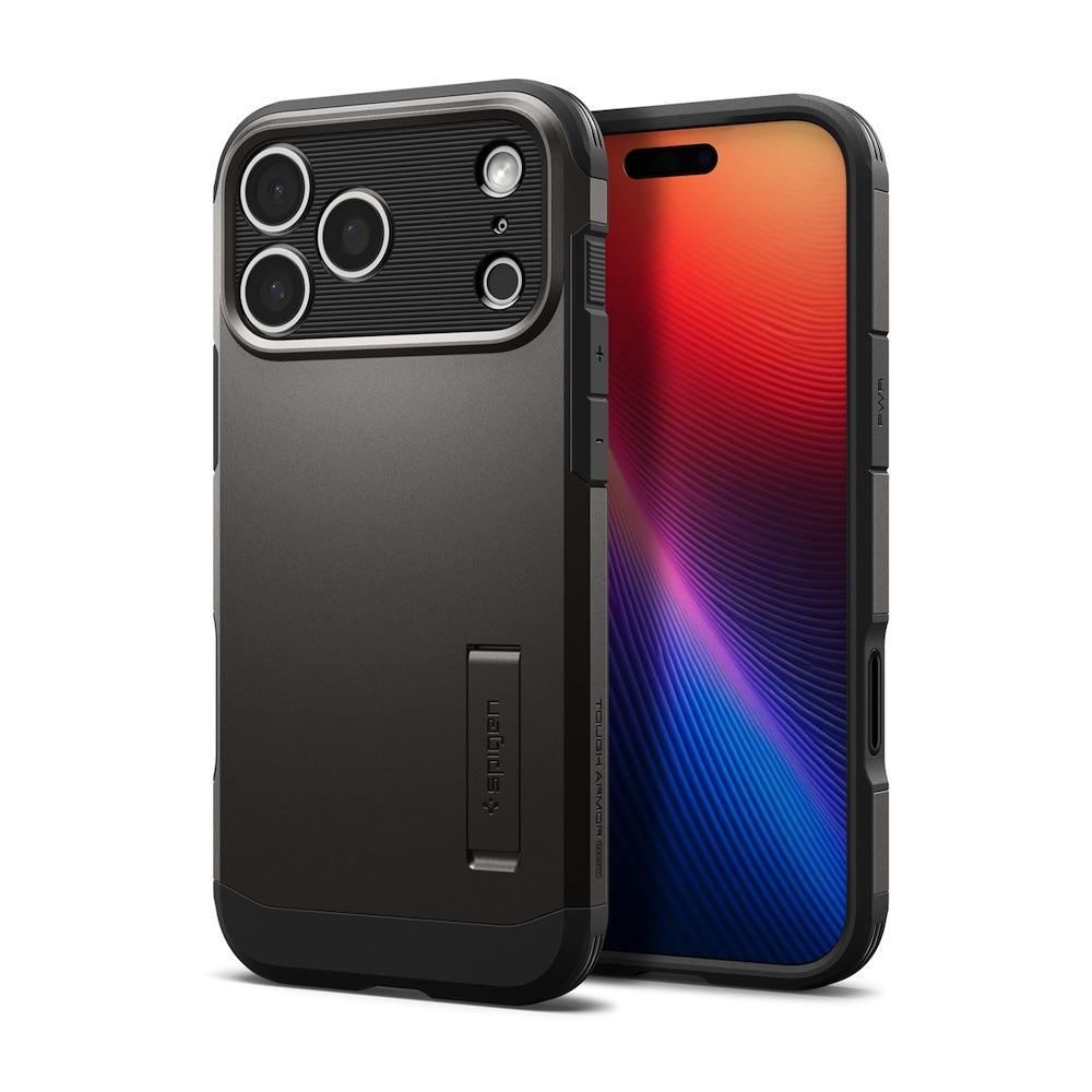 Хибриден кейс с най-висока степен на защита с MagSafe за iPhone 17 Pro - Spigen Tough Armor T MagSafe Case (тъмносив) | JAR Computers Хибриден кейс с най-висока степен на защита с MagSafe за iPhone 17 Pro - Spigen Tough Armor T MagSafe Case (тъмносив)