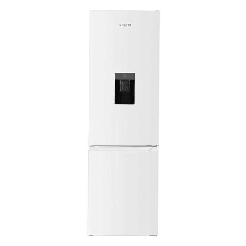 Хладилник Muhler SC180DWE, 260 л, Клас Е, Реверсивни врати, Диспенсер за вода, Бял | JAR Computers Хладилник Muhler SC180DWE, 260 л, Клас Е, Реверсивни врати, Диспенсер за вода, Бял