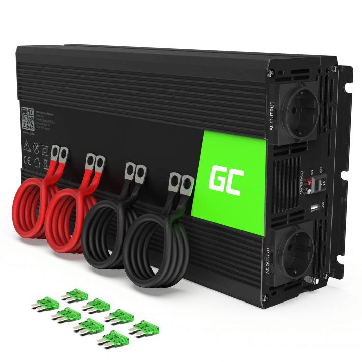 Инвертор за кола - Green Cell Voltage Car Inverter 12V to 220V 2000W/4000W | JAR Computers Инвертор за кола - Green Cell Voltage Car Inverter 12V to 220V 2000W/4000W