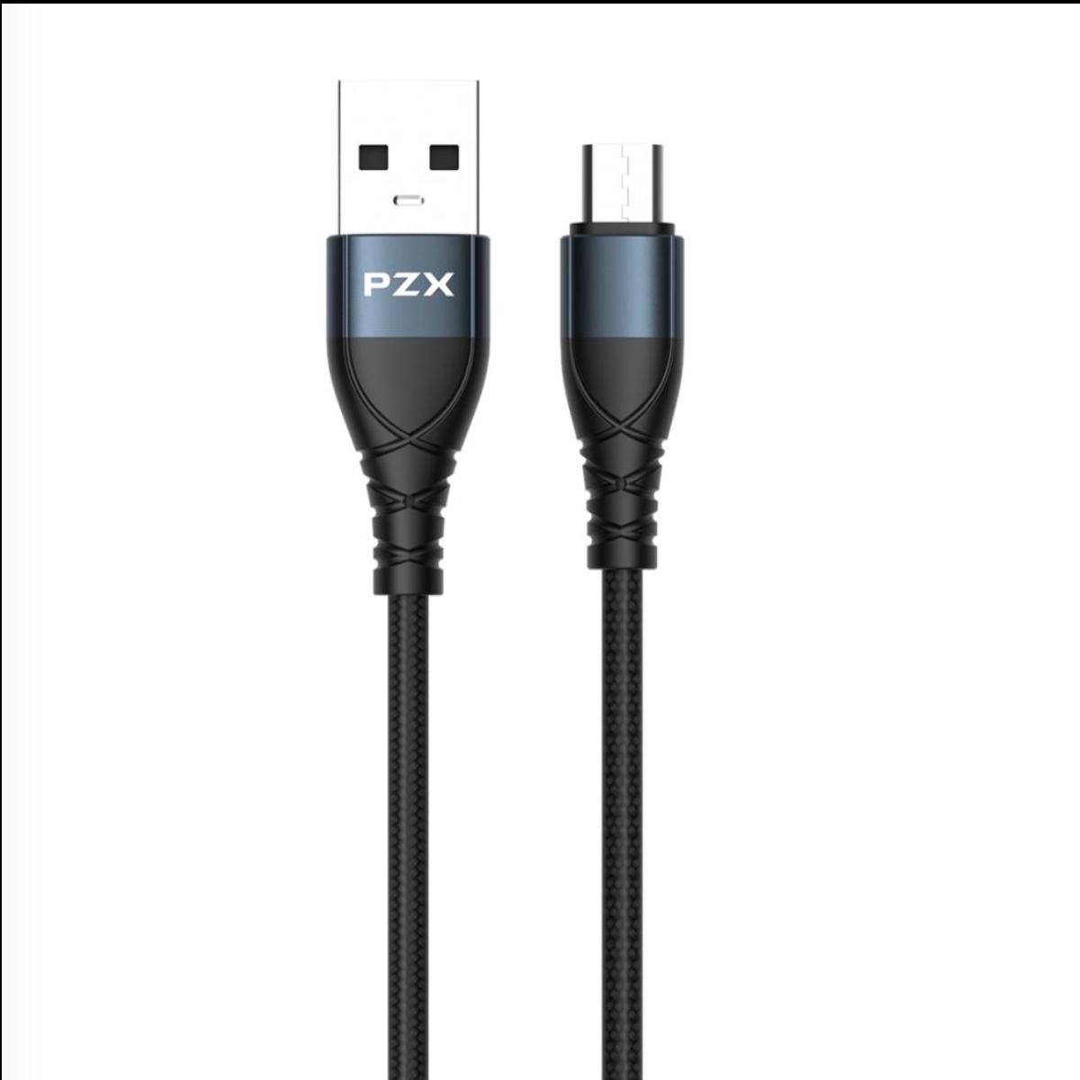 Кабел PZX Micro USB - USB S-18 6A 1m с оплетка