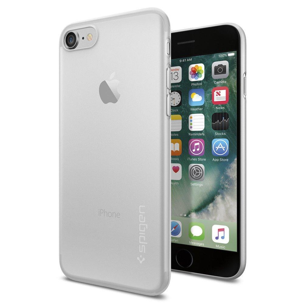Качествен ултратънък (0.36мм) кейс за iPhone 8, iPhone 7 - Spigen AirSkin Case (прозрачен-мат) | JAR Computers Качествен ултратънък (0.36мм) кейс за iPhone 8, iPhone 7 - Spigen AirSkin Case (прозрачен-мат)