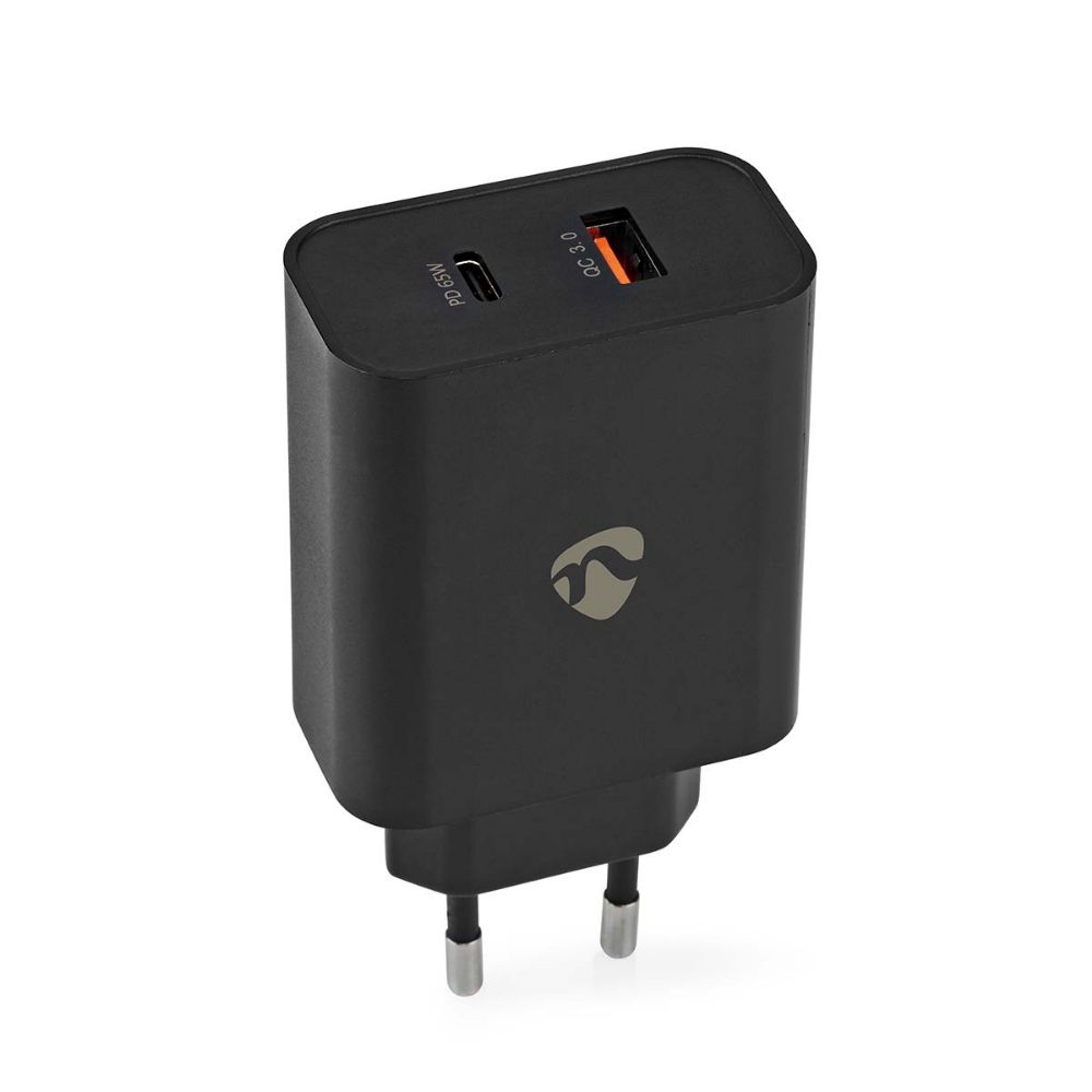 Nedis Φορτιστής Χωρίς Καλώδιο με Θύρα USB-A και Θύρα USB-C 65W Quick Charge 3.0 Μαύρος (WCPD65W130BK) (NEDWCPD65W130BK) | JAR Computers Nedis Φορτιστής Χωρίς Καλώδιο με Θύρα USB-A και Θύρα USB-C 65W Quick Charge 3.0 Μαύρος (WCPD65W130BK) (NEDWCPD65W130BK)
