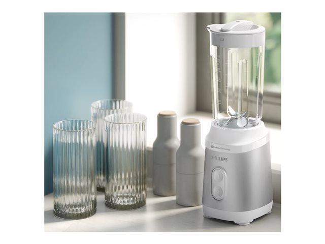 PHILIPS Mini Blender Series 3000 350W ProBlend 2 speed settings coffee and spices grind white bottle on the go | JAR Computers PHILIPS Mini Blender Series 3000 350W ProBlend 2 speed settings coffee and spices grind white bottle on the go