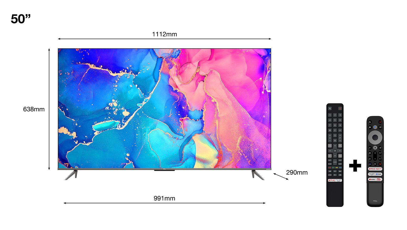Телевизор TCL 50'' -126CM QledSmart TV 4K Silver 