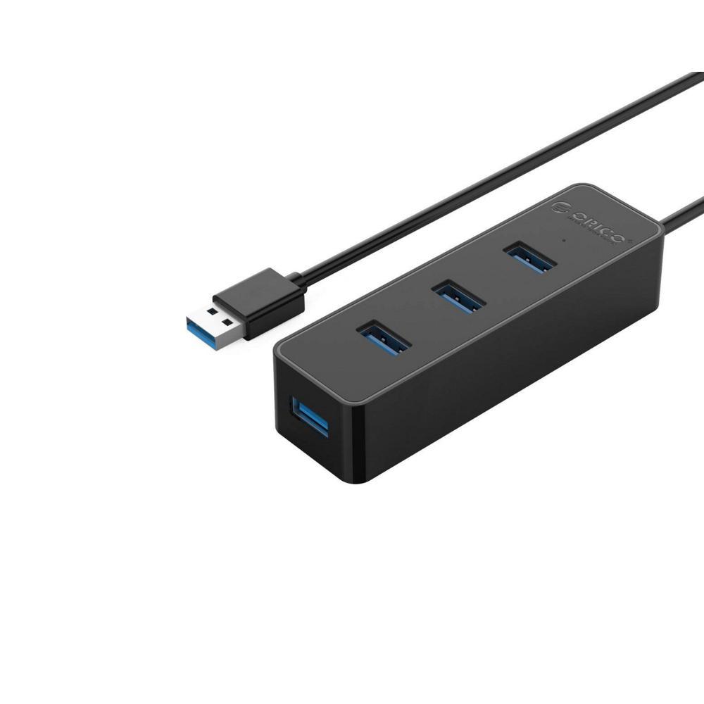 4-портов USB-A хъб за MacBook и преносими компютри (30см) - Orico USB-A 3.0 4-Port Hub (черен) | JAR Computers 4-портов USB-A хъб за MacBook и преносими компютри (30см) - Orico USB-A 3.0 4-Port Hub (черен)