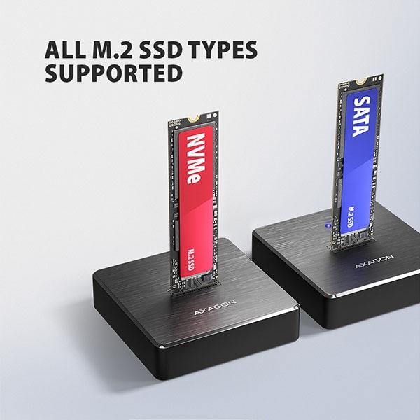 Dock USB3-C to M.2 NVME/SATA SSD,AXAGON ADSA-M2C11 | JAR Computers Dock USB3-C to M.2 NVME/SATA SSD,AXAGON ADSA-M2C11