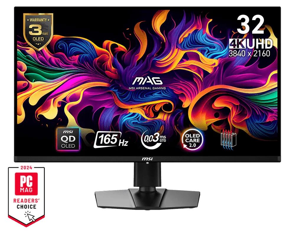 Гейминг монитор MSI – MAG 321UP QD-OLED, 31.5'', 165Hz, 0.03ms | JAR Computers Гейминг монитор MSI – MAG 321UP QD-OLED, 31.5'', 165Hz, 0.03ms