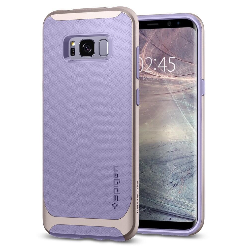 Хибриден кейс с висока степен на защита за Samsung Galaxy S8 Plus - Spigen Neo Hybrid Case (лилав-златист) | JAR Computers Хибриден кейс с висока степен на защита за Samsung Galaxy S8 Plus - Spigen Neo Hybrid Case (лилав-златист)