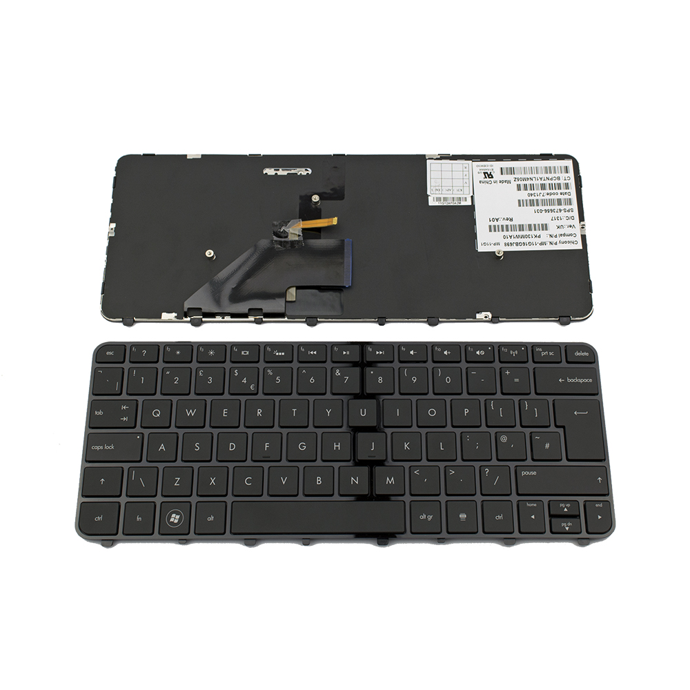 Клавиатура за лаптоп HP Folio 13 13-1000 13-2000 Черна с Лъскава Рамка с Подсветка / Glossy Frame Black With Backlit US/UK | JAR Computers Клавиатура за лаптоп HP Folio 13 13-1000 13-2000 Черна с Лъскава Рамка с Подсветка / Glossy Frame Black With Backlit US/UK