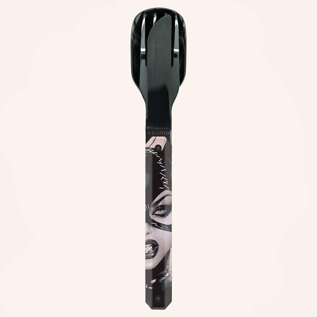 Комплект за хранене Akinod Straight Cutlery 12H34, Catwoman | JAR Computers Комплект за хранене Akinod Straight Cutlery 12H34, Catwoman