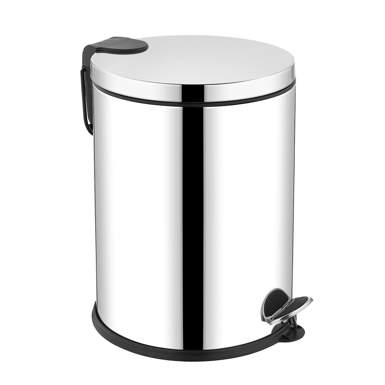 Кош за отпадъци Rulopak, с педал, метален, 30 l, инокс