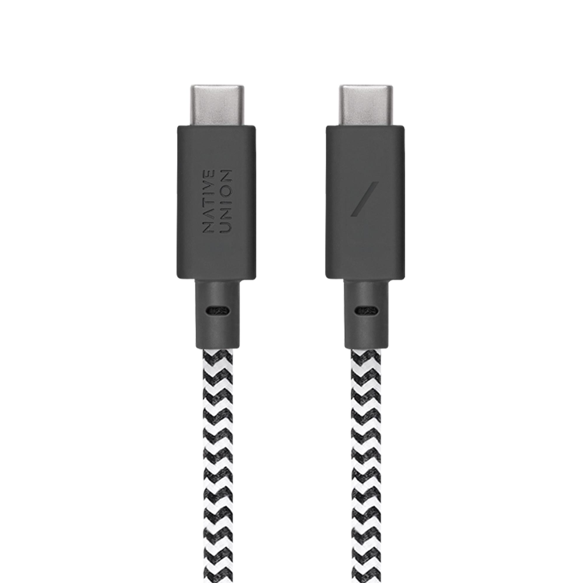 Native Union Anchor USB-C to USB-C Cable-Zebra 3m - Zebra | JAR Computers Native Union Anchor USB-C to USB-C Cable-Zebra 3m - Zebra