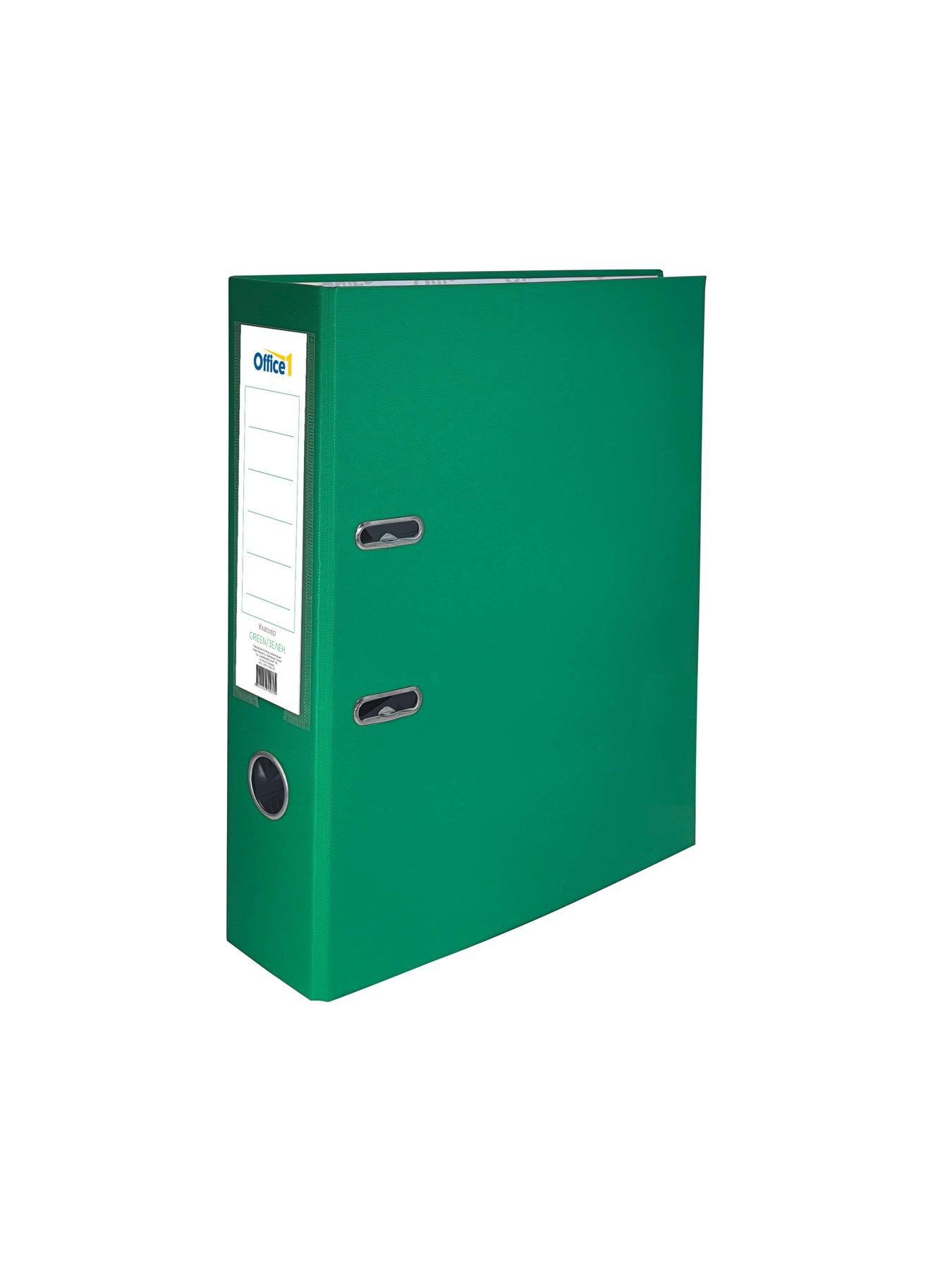 Office 1 Класьор, 8 cm, PP, без метален кант, зелен | JAR Computers Office 1 Класьор, 8 cm, PP, без метален кант, зелен