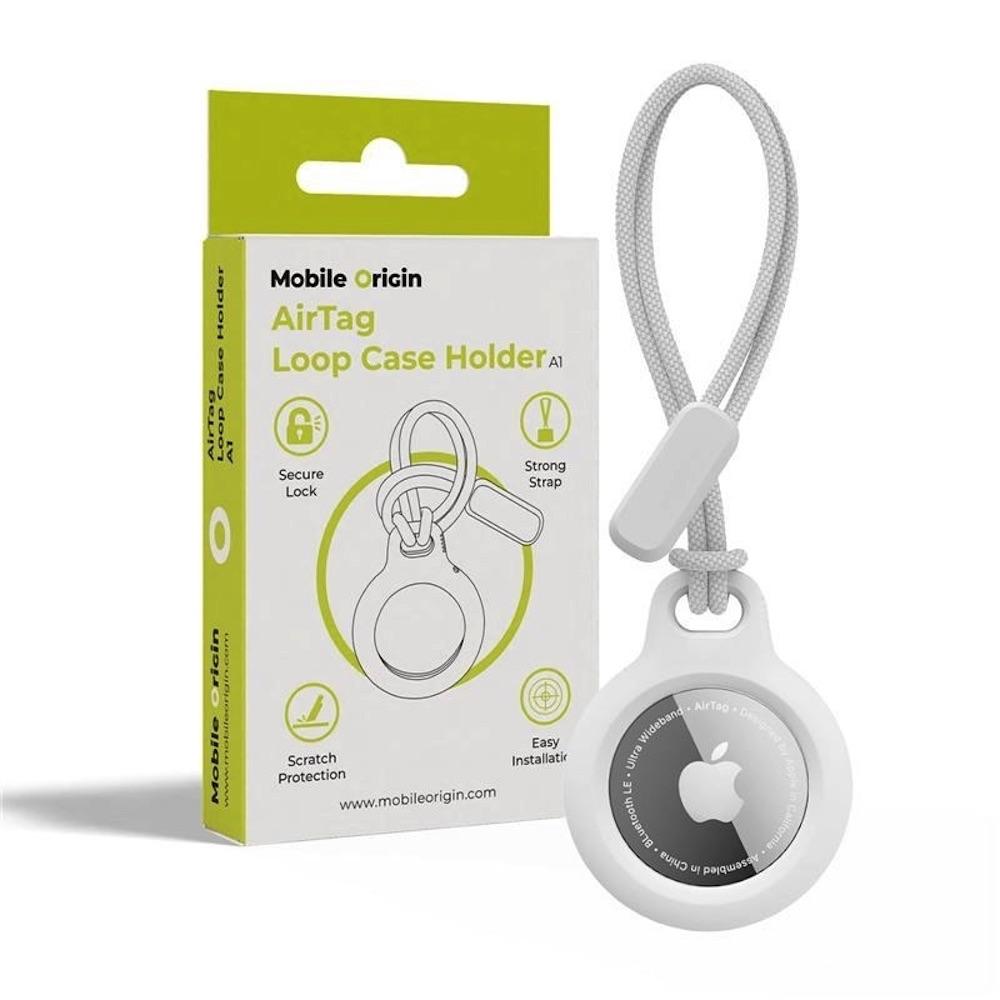 Поликарбонатов кейс с връзка за Apple AirTag - Mobile Origin A1 AirTag Loop Case Holder (бял) | JAR Computers Поликарбонатов кейс с връзка за Apple AirTag - Mobile Origin A1 AirTag Loop Case Holder (бял)