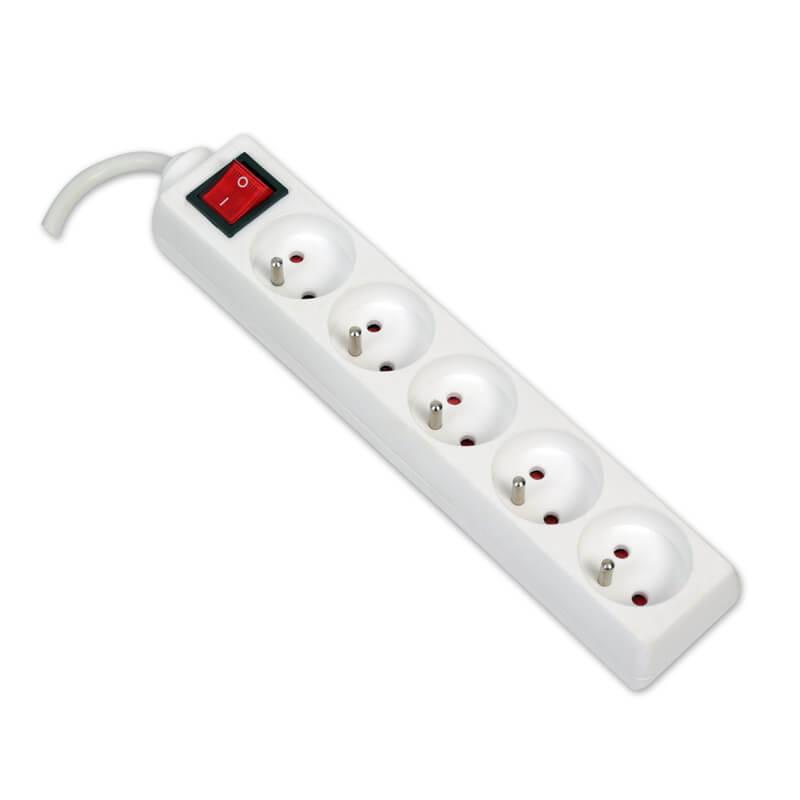 Разклонител за зареждане на техника и мобилни устройства (10A) - Fiesta Power Supplier Extension Cord 5 French 5 m (бял) | JAR Computers Разклонител за зареждане на техника и мобилни устройства (10A) - Fiesta Power Supplier Extension Cord 5 French 5 m (бял)