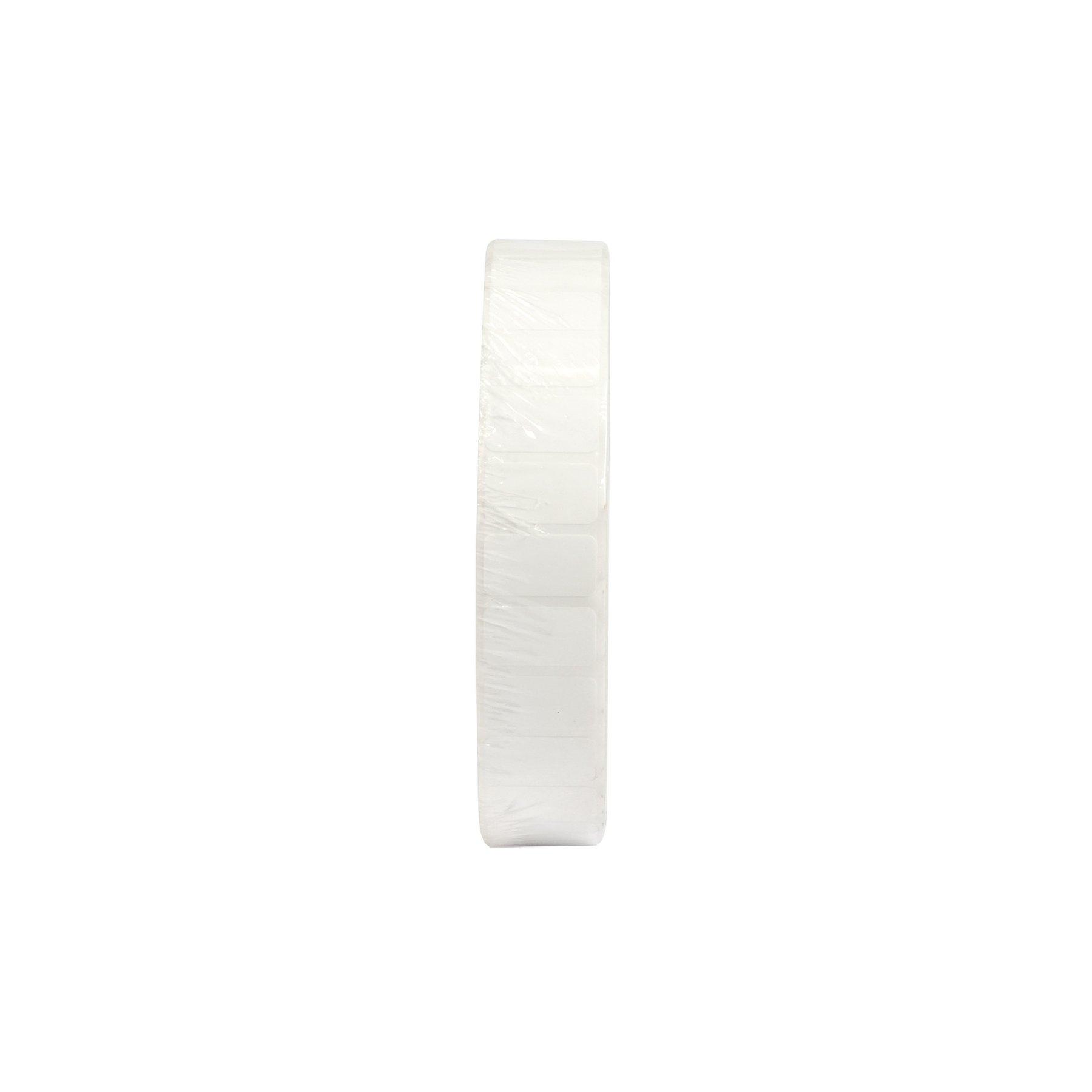 Самозалепващи се етикети, 22 x 12 mm, шпула 40 mm, полиетиленови, гланцирани, бели, 5000 броя