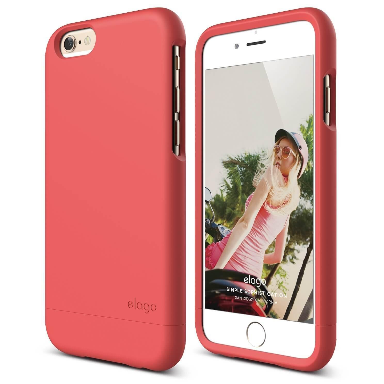 Слайдър кейс и защитни покрития за дисплея и задната част за iPhone 6 - Elago S6 Glide Case (светлочервен) | JAR Computers Слайдър кейс и защитни покрития за дисплея и задната част за iPhone 6 - Elago S6 Glide Case (светлочервен)