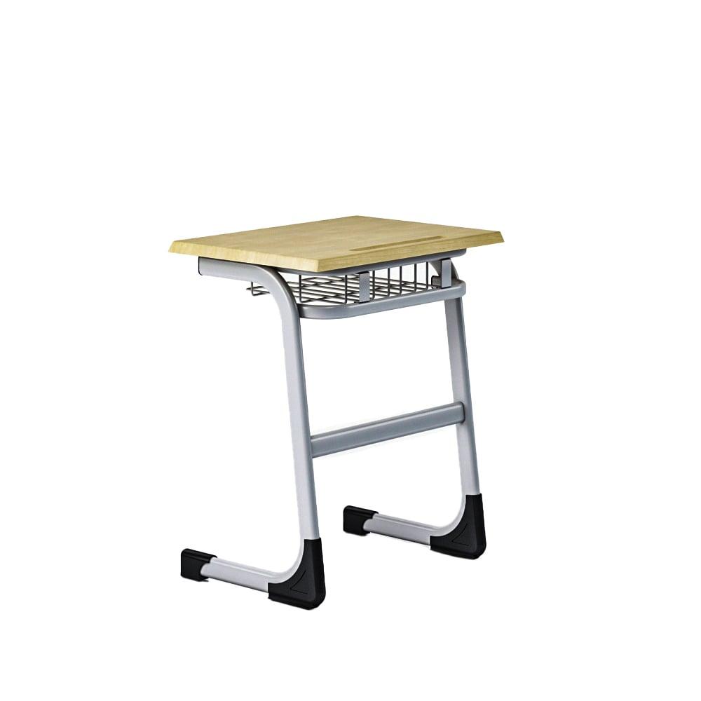 Ученически чин RFG Edu, единичен, над VIII клас, 630 х 450 х 750 mm, плот дъб, сив метал, 2 броя в комплект | JAR Computers Ученически чин RFG Edu, единичен, над VIII клас, 630 х 450 х 750 mm, плот дъб, сив метал, 2 броя в комплект