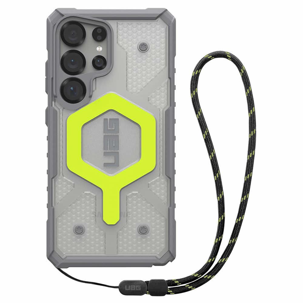 Удароустойчив хибриден кейс с MagSafe и връзка за ръка за Samsung Galaxy S25 Ultra - Urban Armor Gear Pathfinder Clear MagSafe Case (сив-зелен) | JAR Computers Удароустойчив хибриден кейс с MagSafe и връзка за ръка за Samsung Galaxy S25 Ultra - Urban Armor Gear Pathfinder Clear MagSafe Case (сив-зелен)