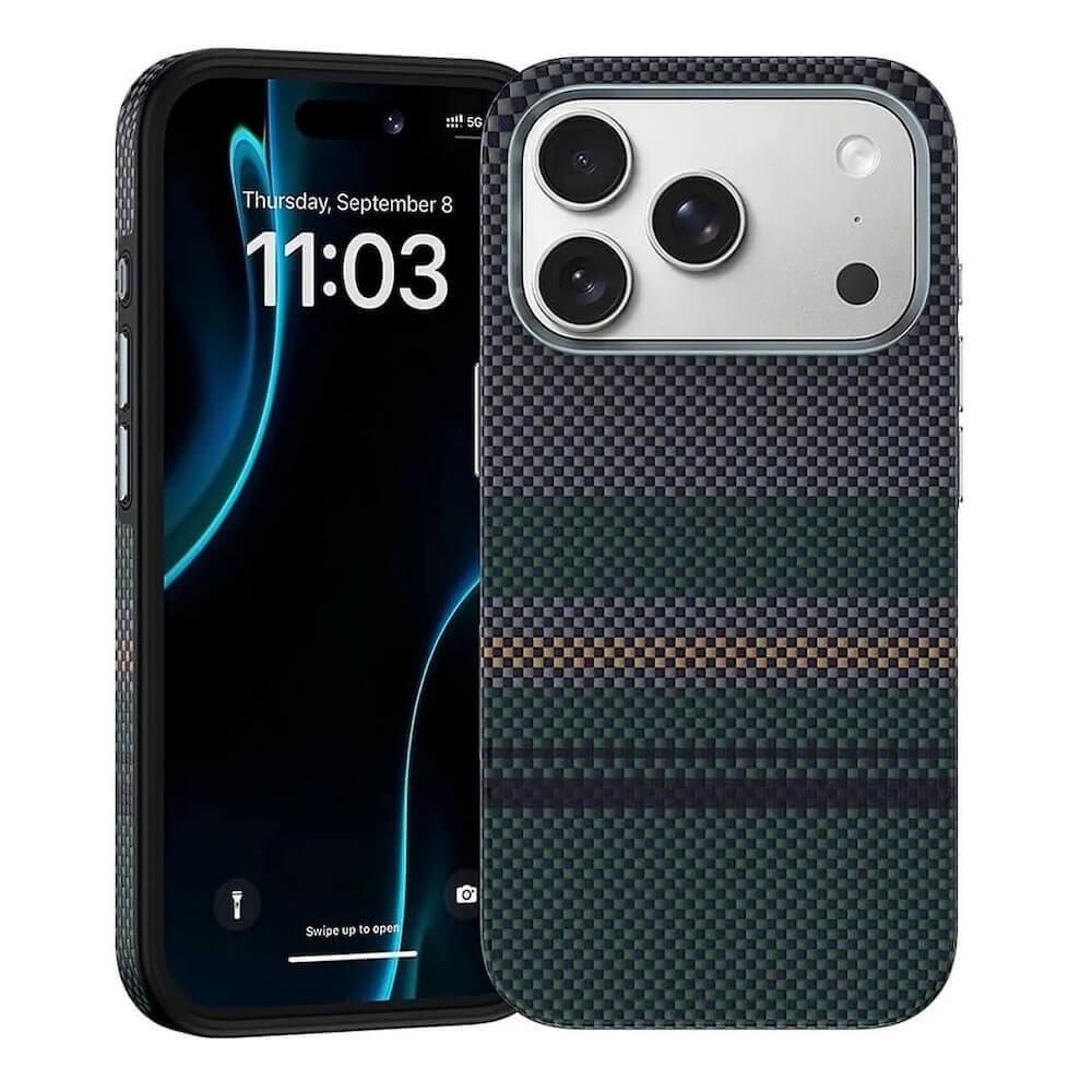 Удароустойчив кевларен кейс с MagSafe за iPhone 17 Pro Max - Benks Magnetic Armor Pro Aurora Camera Control Button Kevlar Case 600D | JAR Computers Удароустойчив кевларен кейс с MagSafe за iPhone 17 Pro Max - Benks Magnetic Armor Pro Aurora Camera Control Button Kevlar Case 600D