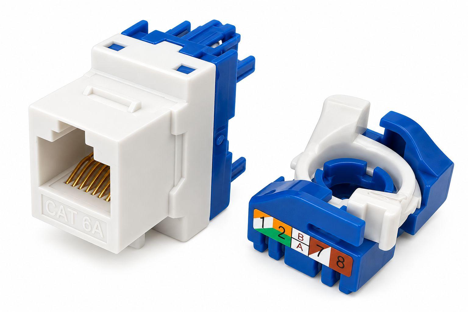 UTP Cat6a Keystone жак, Toolless
