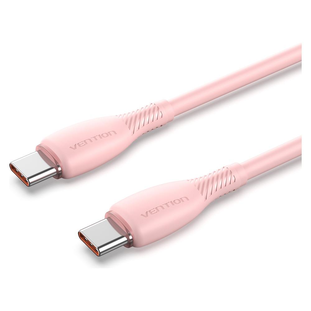 VENTION USB 2.0 C Male to C Male 5A Cable 1M Pink Flexible PVC Type (TRWPF) (VENTRWPF)