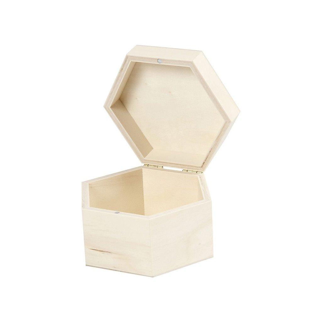 Creativ Company Кутия, шестоъгълна, дървена, 12 х 7 cm | JAR Computers Creativ Company Кутия, шестоъгълна, дървена, 12 х 7 cm
