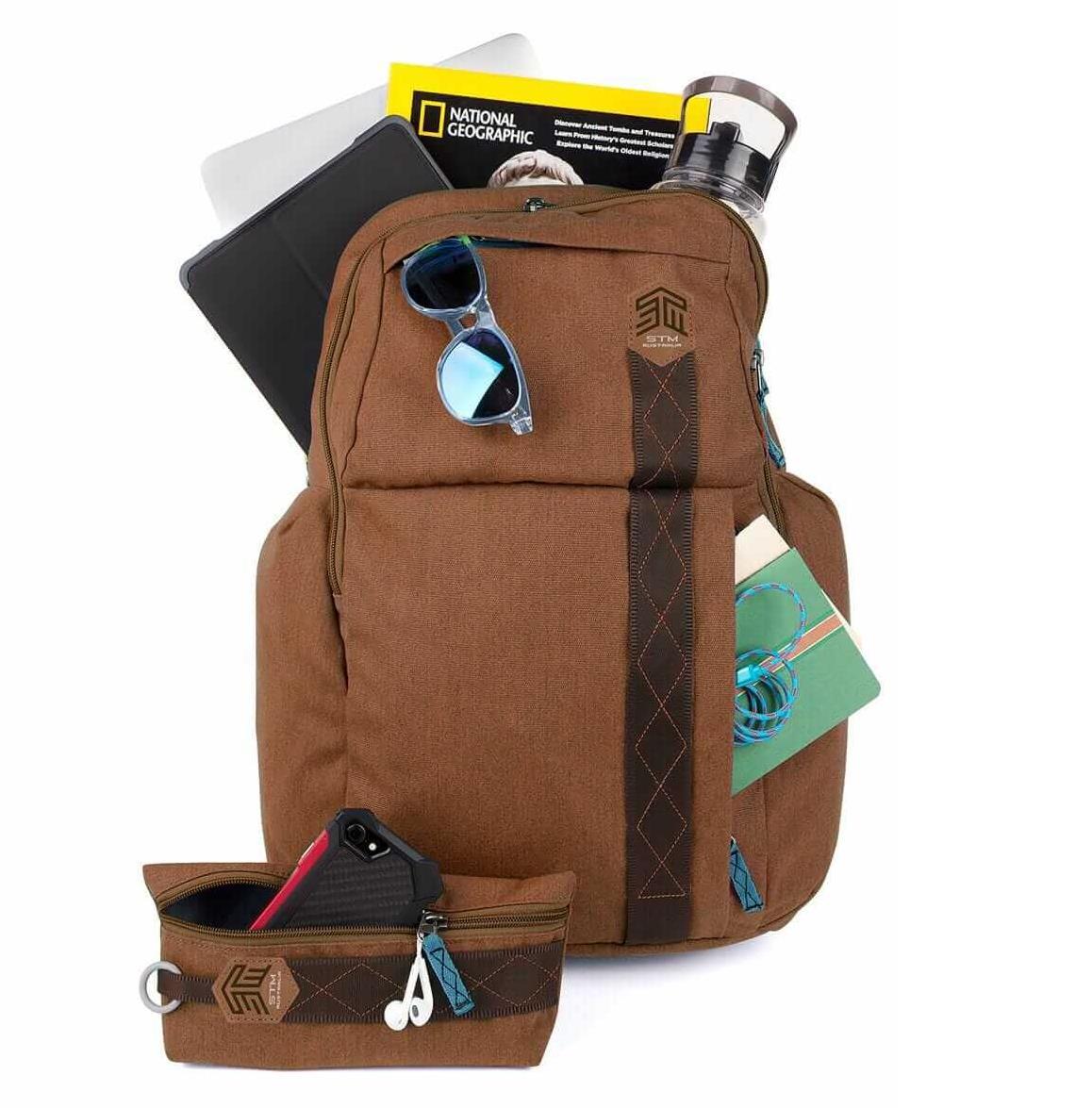 Елегантна и стилна раница за MacBook Pro 15 и лаптопи до 15 инча - STM Kings Backpack (кафяв) | JAR Computers Елегантна и стилна раница за MacBook Pro 15 и лаптопи до 15 инча - STM Kings Backpack (кафяв)