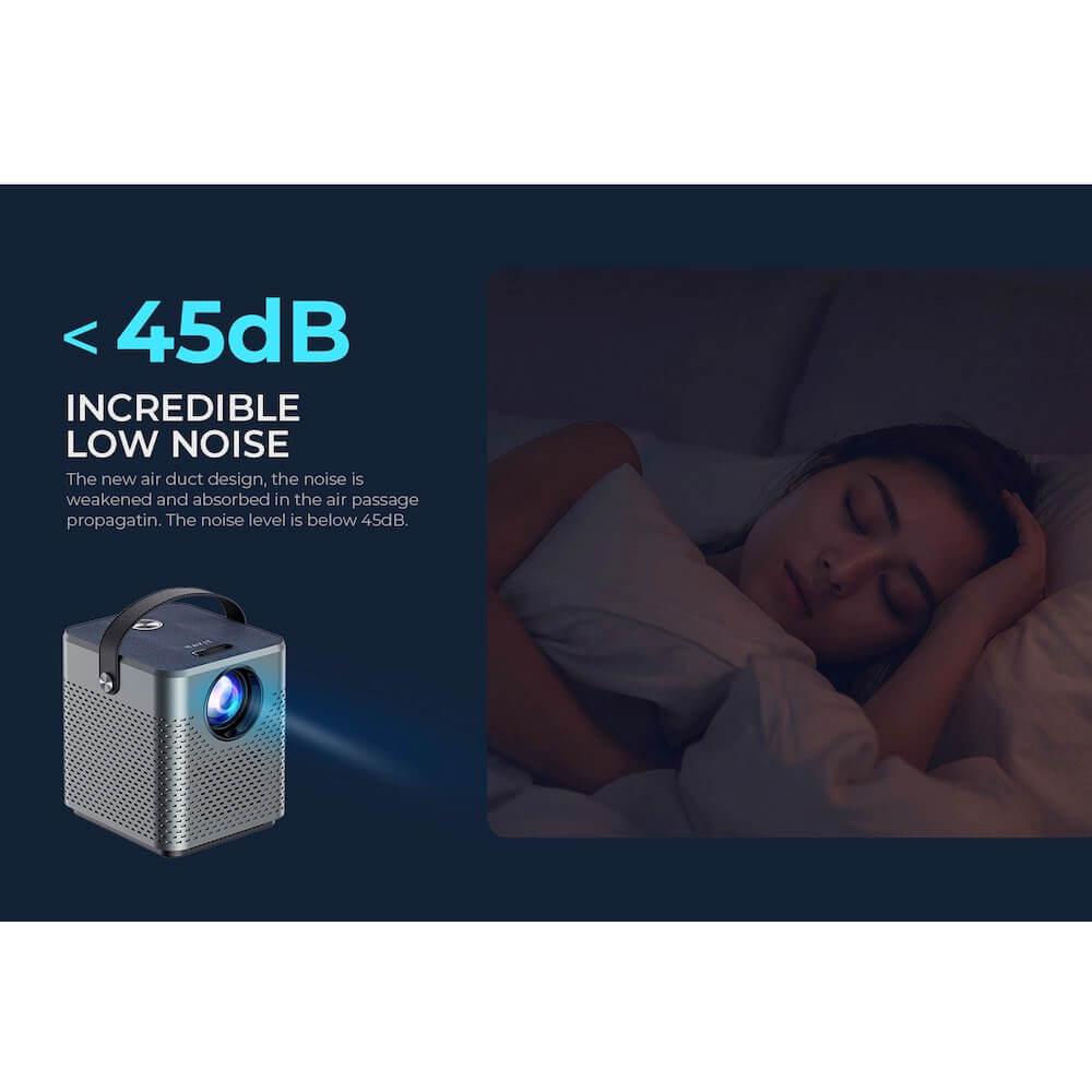 Havit PJ205 Pro Portable LED Projector - Full HD мултимедиен LCD проектор с HDMI, USB-А и 3.5 мм аудио входове и дистанционно (тъмносив) | JAR Computers Havit PJ205 Pro Portable LED Projector - Full HD мултимедиен LCD проектор с HDMI, USB-А и 3.5 мм аудио входове и дистанционно (тъмносив)