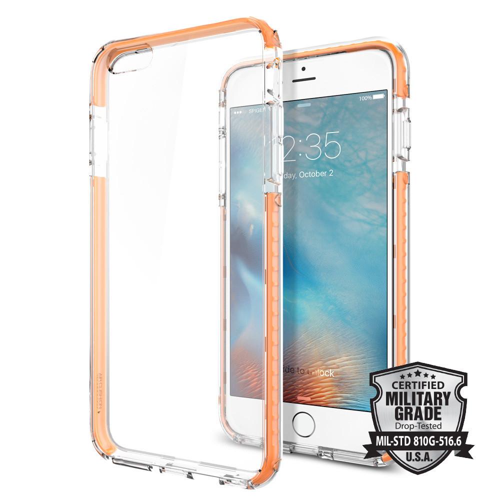 Хибриден кейс с висока степен на защита за iPhone 6 Plus, iPhone 6S Plus - Spigen Ultra Hybrid TECH Case (прозрачен-оранжев) | JAR Computers Хибриден кейс с висока степен на защита за iPhone 6 Plus, iPhone 6S Plus - Spigen Ultra Hybrid TECH Case (прозрачен-оранжев)