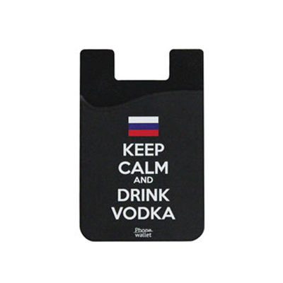 Out Of Style Phone Wallet Keep Calm And Drink Vodka - практичен силиконов джоб, прикрепящ се към гърба на вашето мобилно устройство