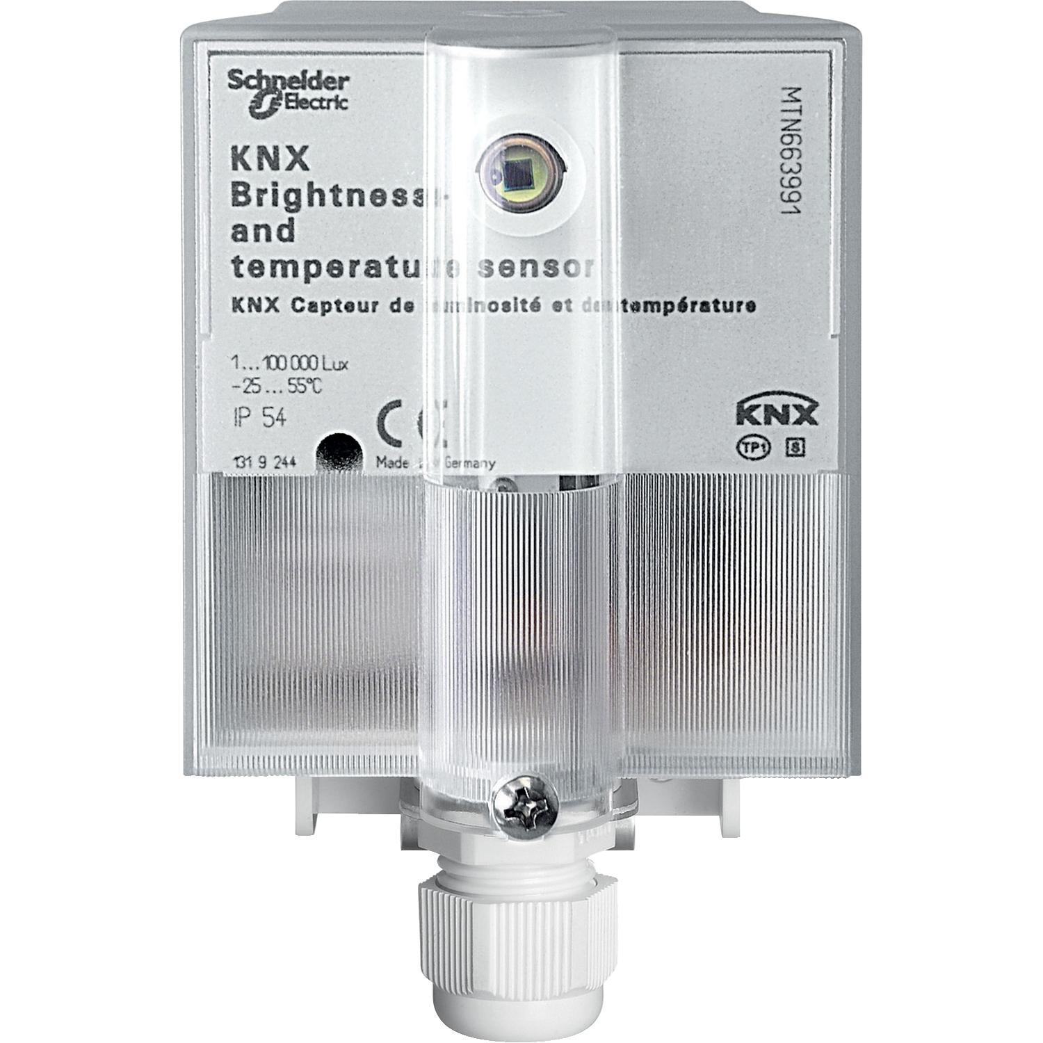 Сензор за яркост и температура KNX, светло сив - SCHNEIDER ELECTRIC KNX MTN663991 | JAR Computers Сензор за яркост и температура KNX, светло сив - SCHNEIDER ELECTRIC KNX MTN663991
