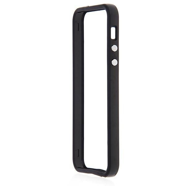 Силиконов бъмпер с метални бутони за iPhone 5, iPhone 5S, iPhone SE - FitCase Bumper BPCIP5-03 (черен) | JAR Computers Силиконов бъмпер с метални бутони за iPhone 5, iPhone 5S, iPhone SE - FitCase Bumper BPCIP5-03 (черен)