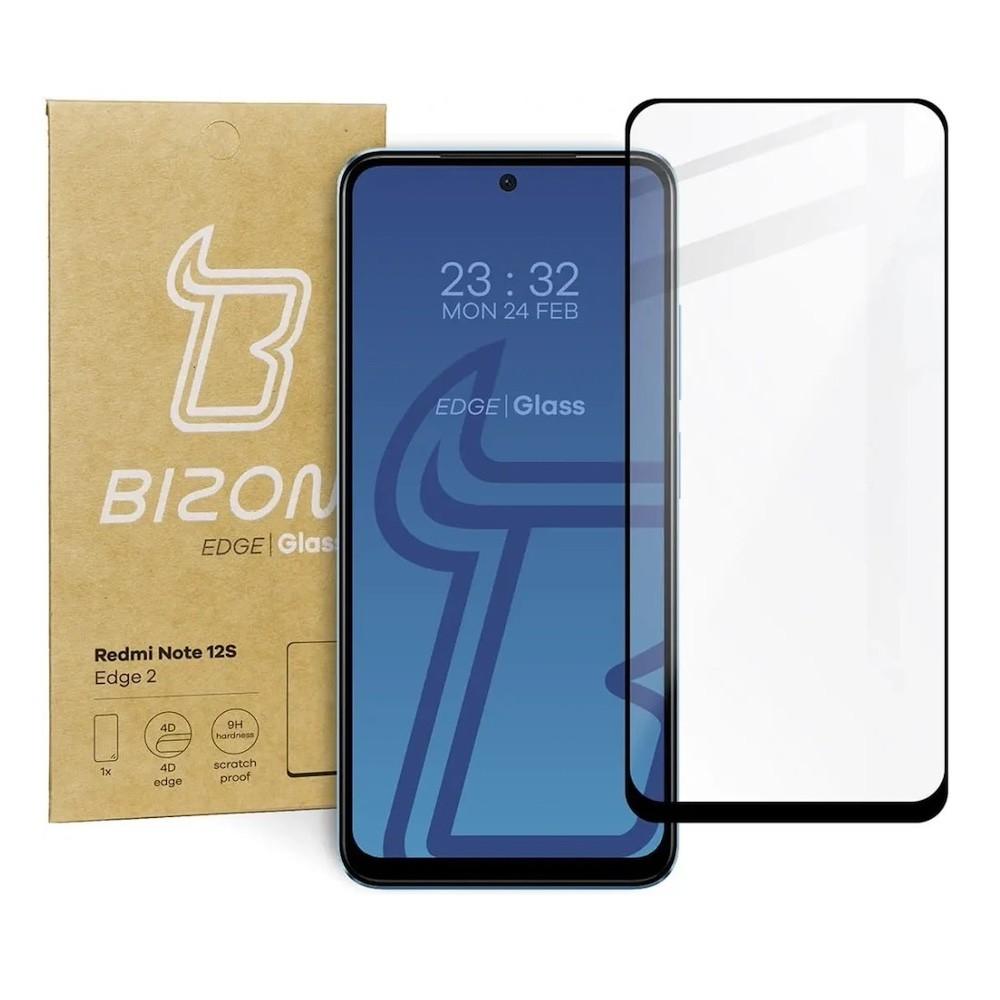 Стъклено защитно покритие за дисплея на Xiaomi Redmi Note 12S - Bizon Glass Edge 2 Full Cover Tempered Glass (черен-прозрачен) | JAR Computers Стъклено защитно покритие за дисплея на Xiaomi Redmi Note 12S - Bizon Glass Edge 2 Full Cover Tempered Glass (черен-прозрачен)