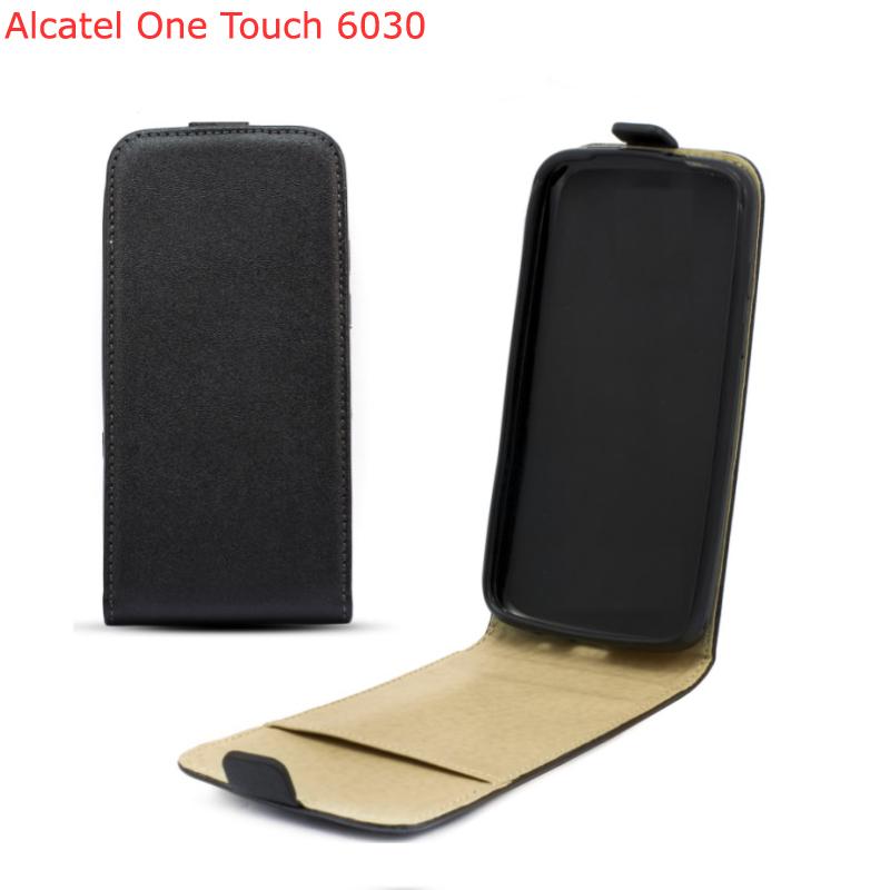 Вертикален кожен калъф с джоб за Alcatel OneTouch Idol 6030 - Leather Pocket Flip Case (черен) | JAR Computers Вертикален кожен калъф с джоб за Alcatel OneTouch Idol 6030 - Leather Pocket Flip Case (черен)